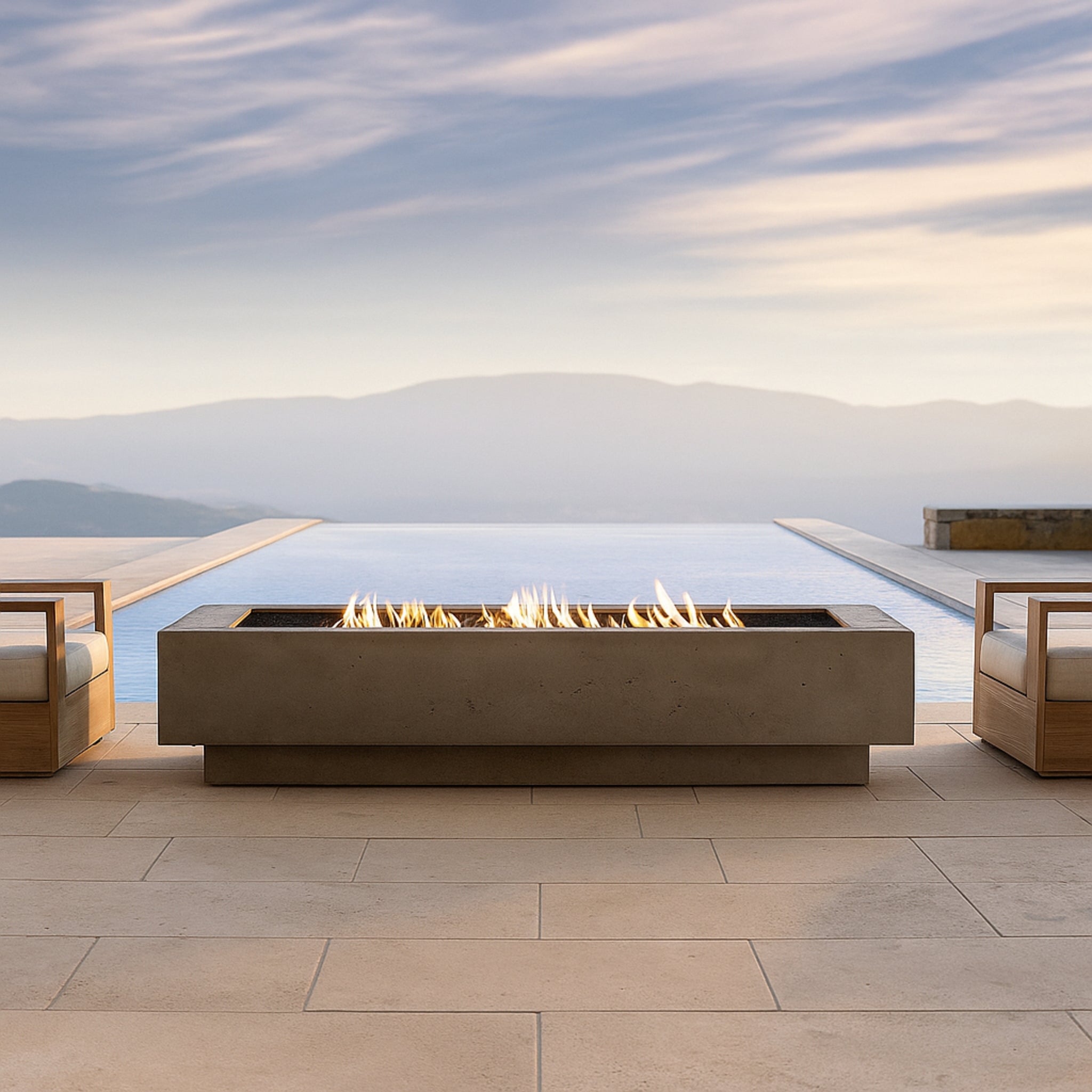 StrataForm Elevate Concrete Fire Table