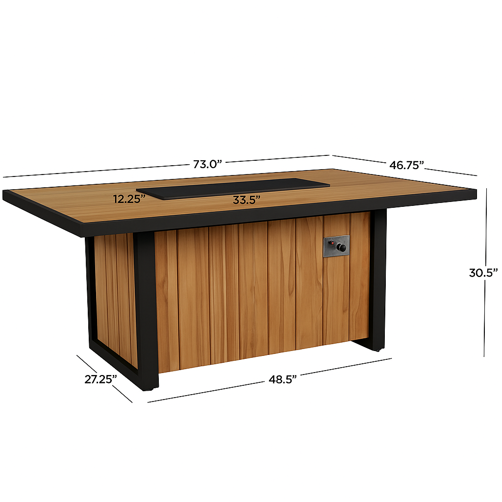 EmberCove Timberline 60 Gas Fire Table